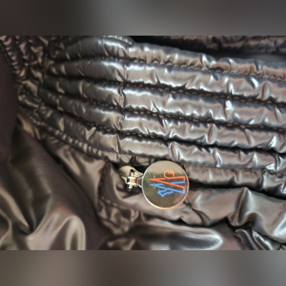 Moncler Women Black Down Jacket Bomber Size 1/S - Picture 7 of 16